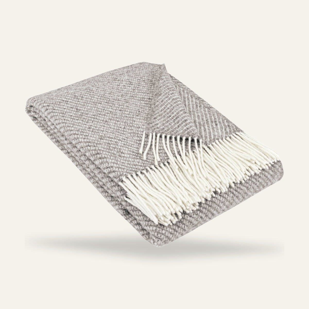 Plaid XXL en laine naturelle – 200 × 220 cm