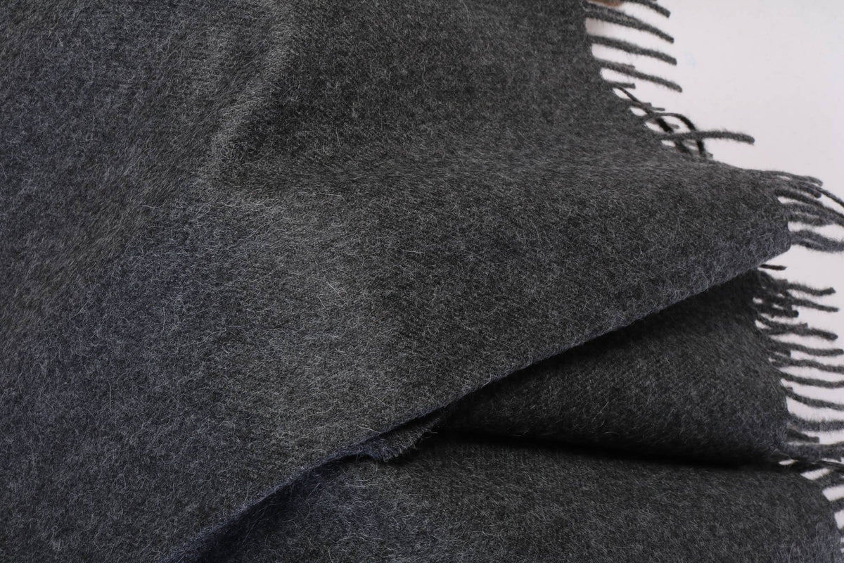 Plaid uni en laine d'alpaga – photo 3