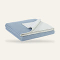 Grand plaid en laine BLUE FOG