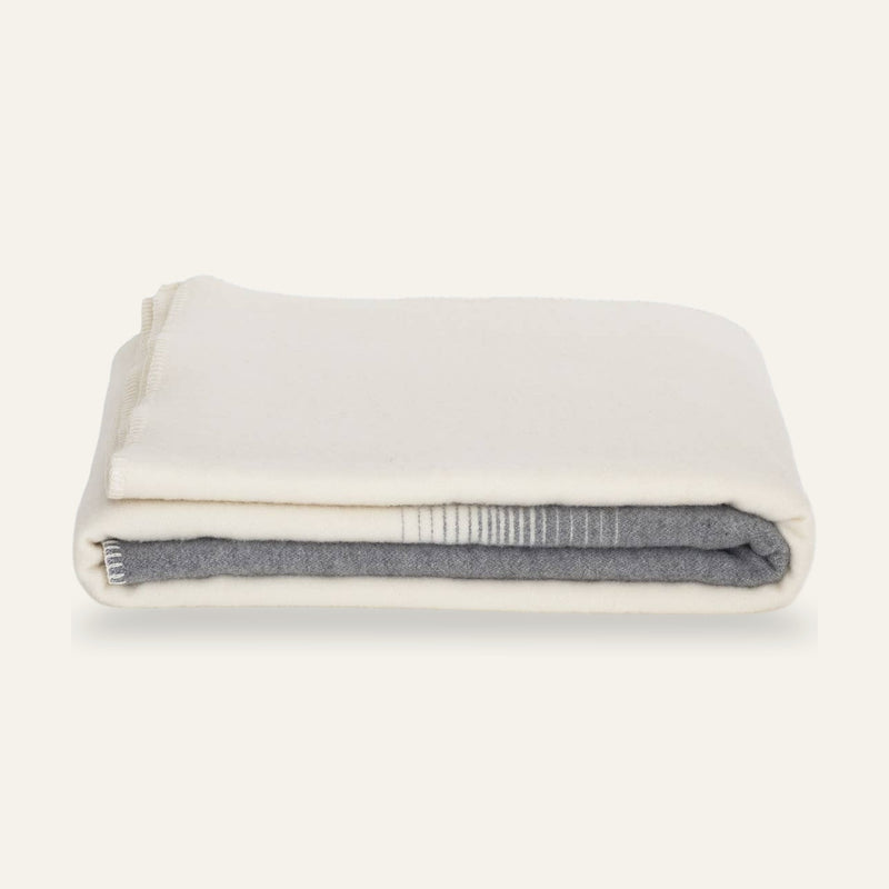 Plaid cachemire et laine mérinos IVORY MIST
