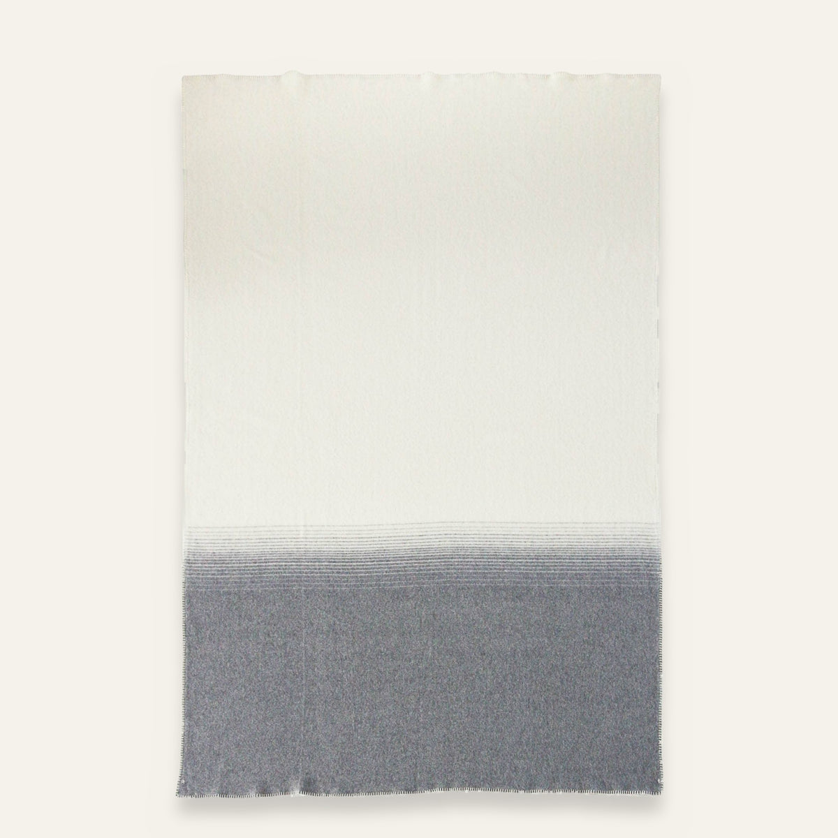 Plaid cachemire et laine mérinos IVORY MIST – photo 3