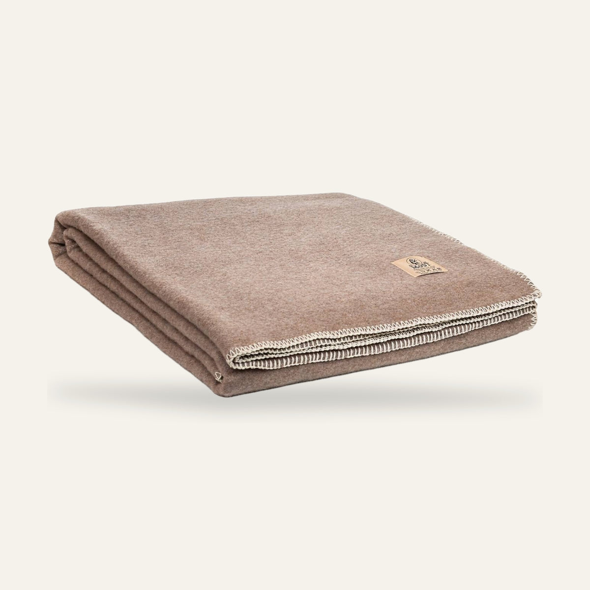 Plaid laine mérinos et cachemire LUMA SOFT marron