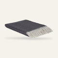 Plaid cachemire et laine mérinos TIBET – Gris foncé