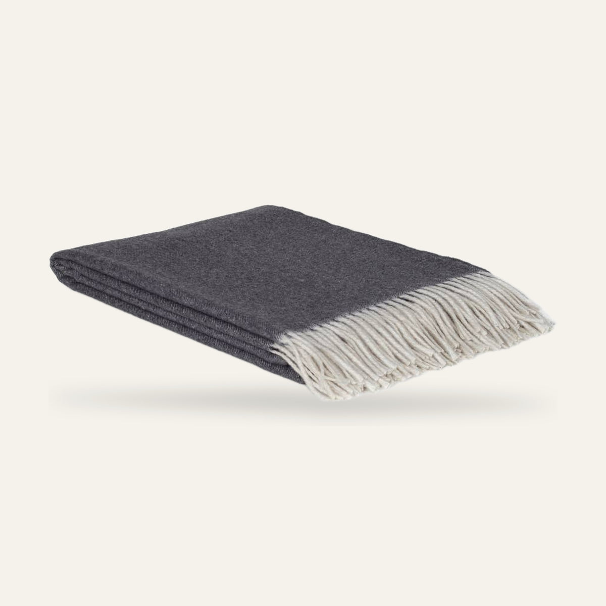 Plaid cachemire et laine mérinos TIBET – Gris foncé