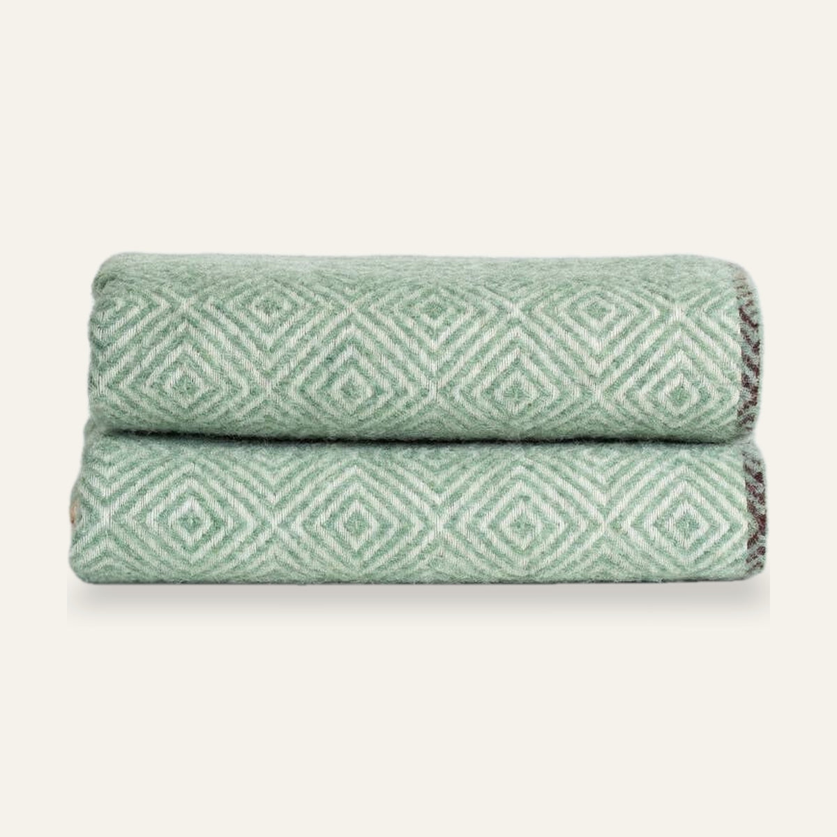 Plaid en laine VENEZIA vert menthe