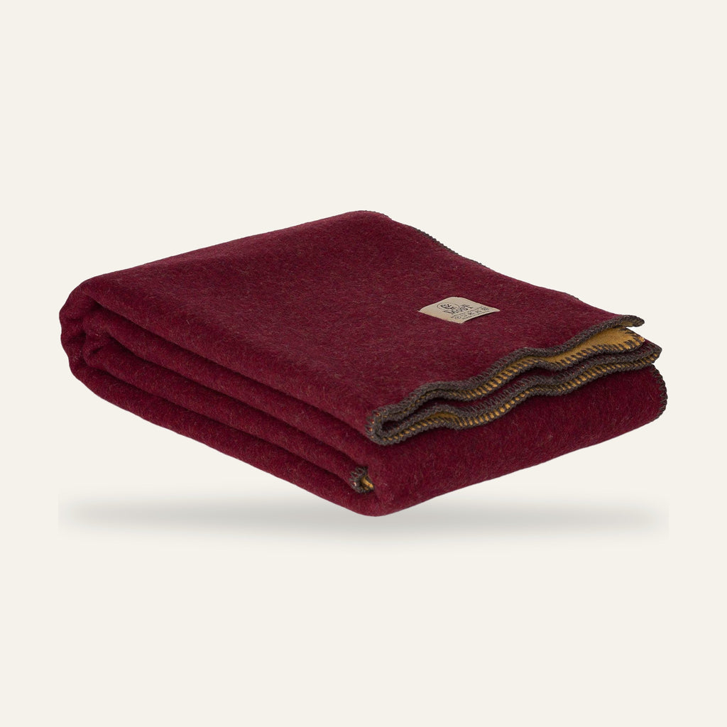Plaid en laine mérinos WINE & HONEY – Simple