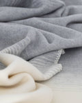 Plaid cachemire et laine mérinos SILVER CLOUD