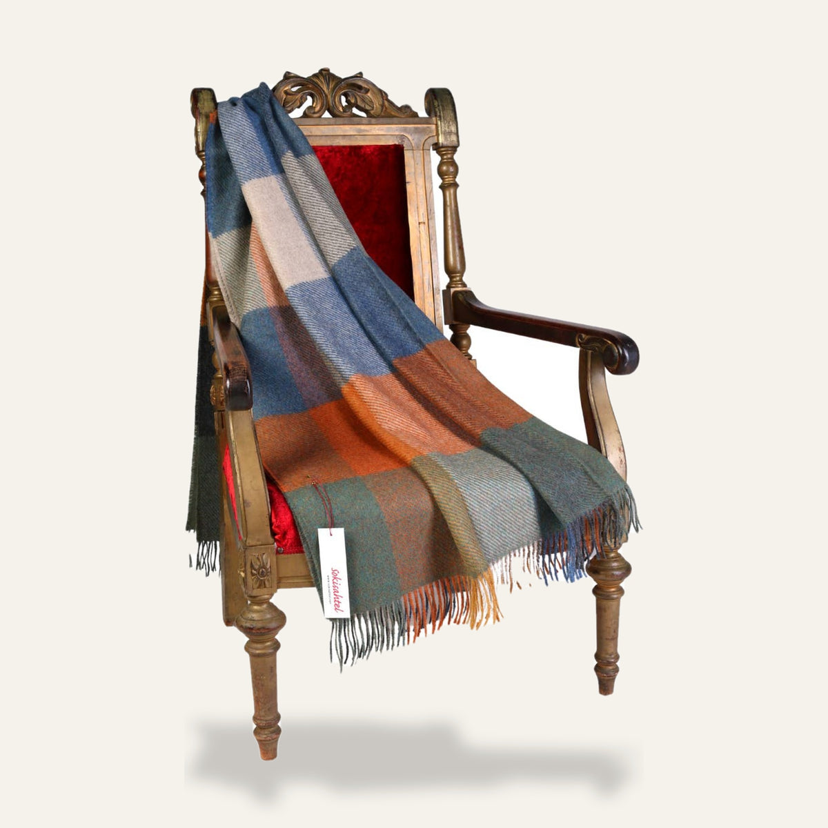 Plaid écossais en laine d'alpaga – petit format