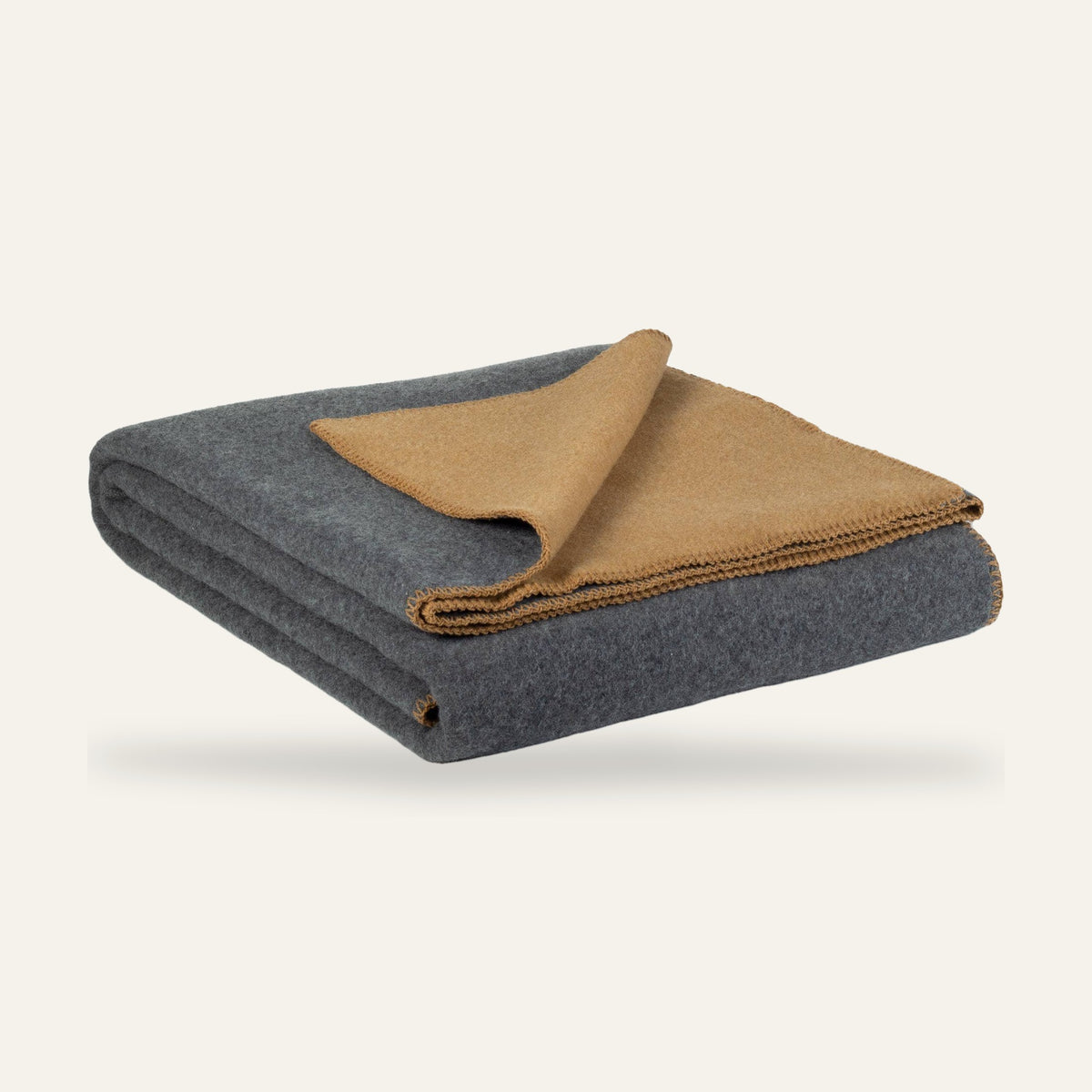 Grand plaid en laine mérinos SUN DUST