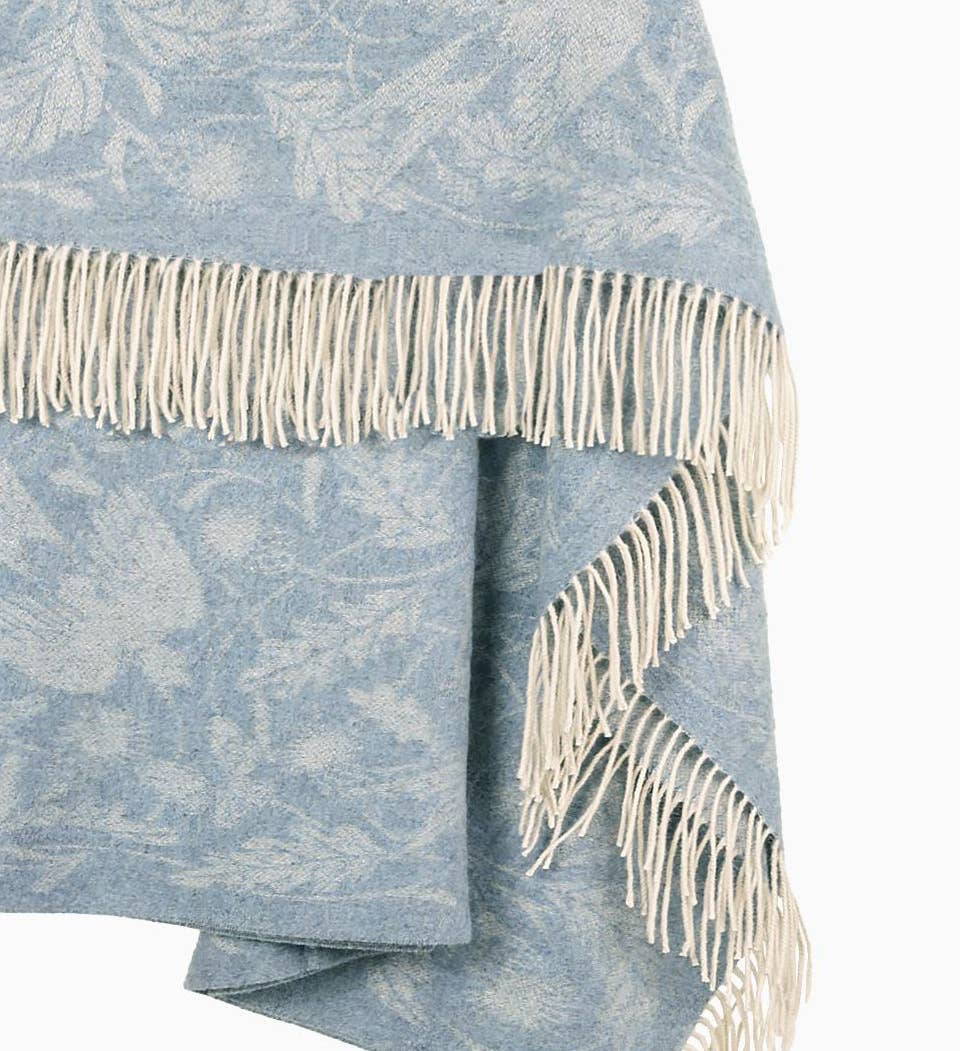 Plaid en laine mérinos motif William Morris