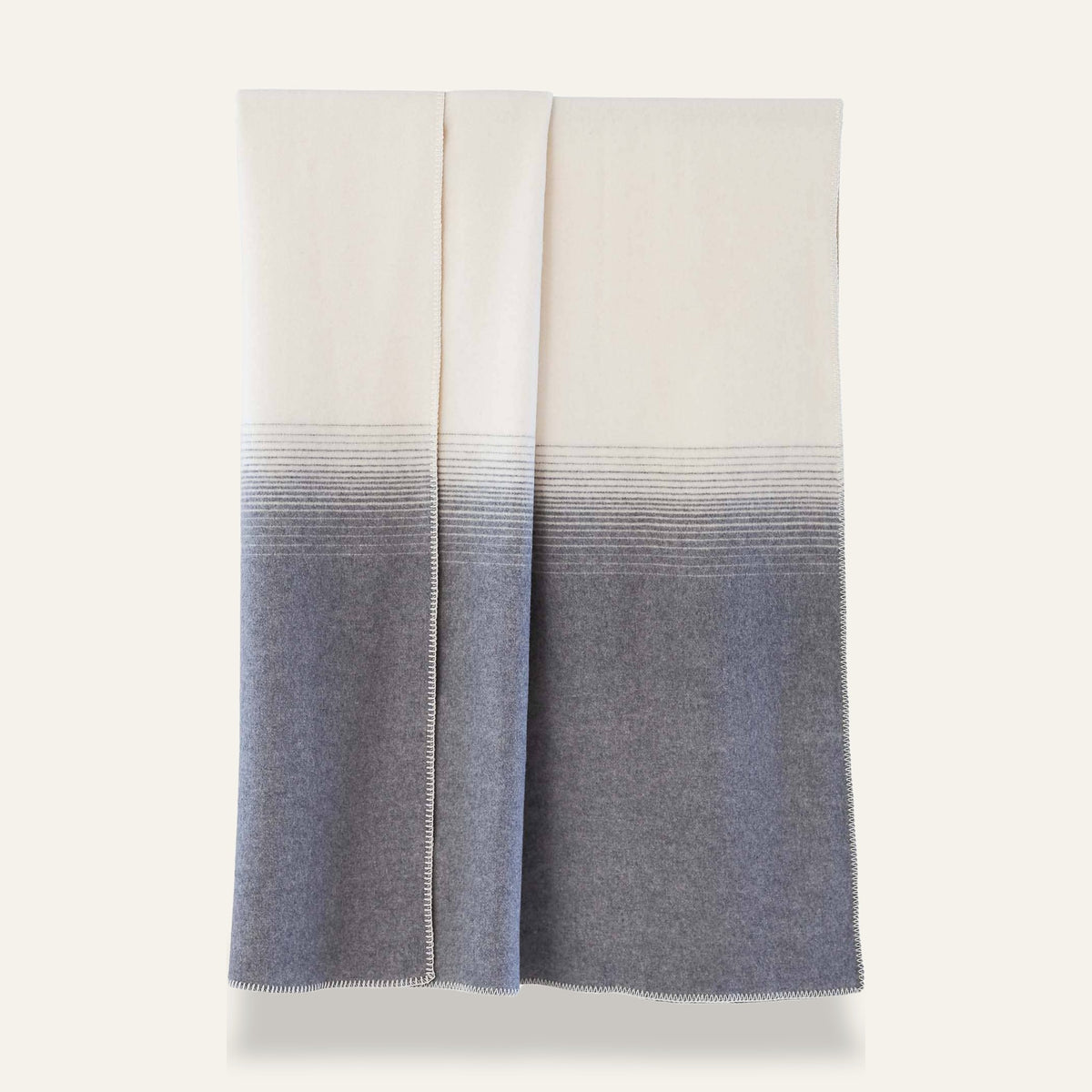 Plaid cachemire et laine mérinos IVORY MIST – photo 5