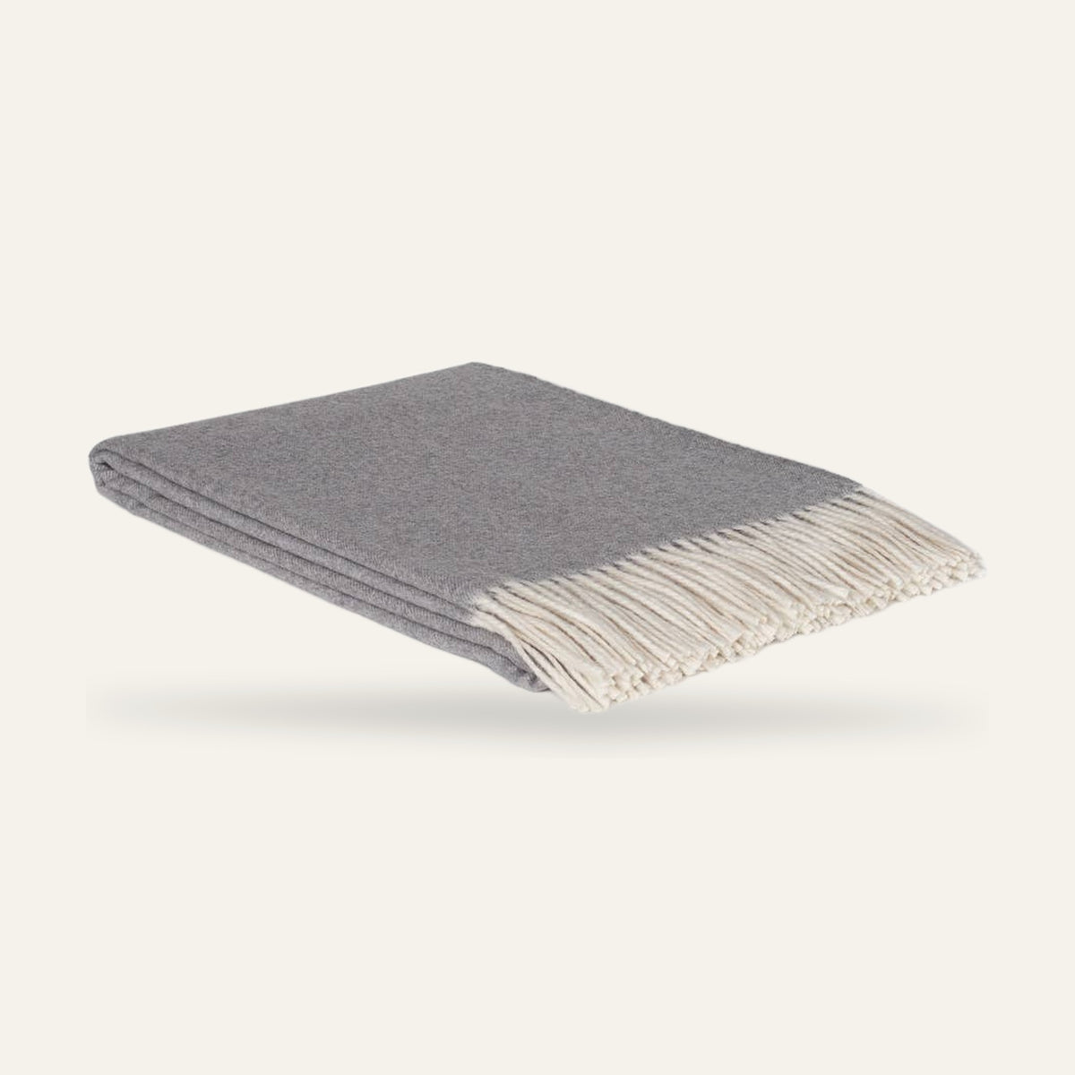 Plaid cachemire et laine mérinos TIBET – Gris