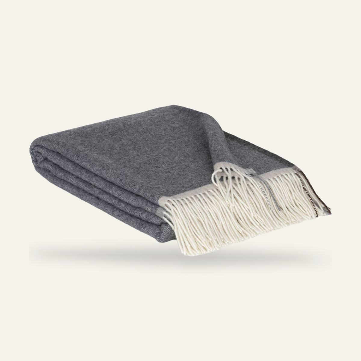 Plaid cachemire et laine mérinos MILANO – Gris