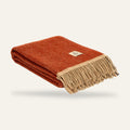 Plaid en laine DENVER terracotta foncé