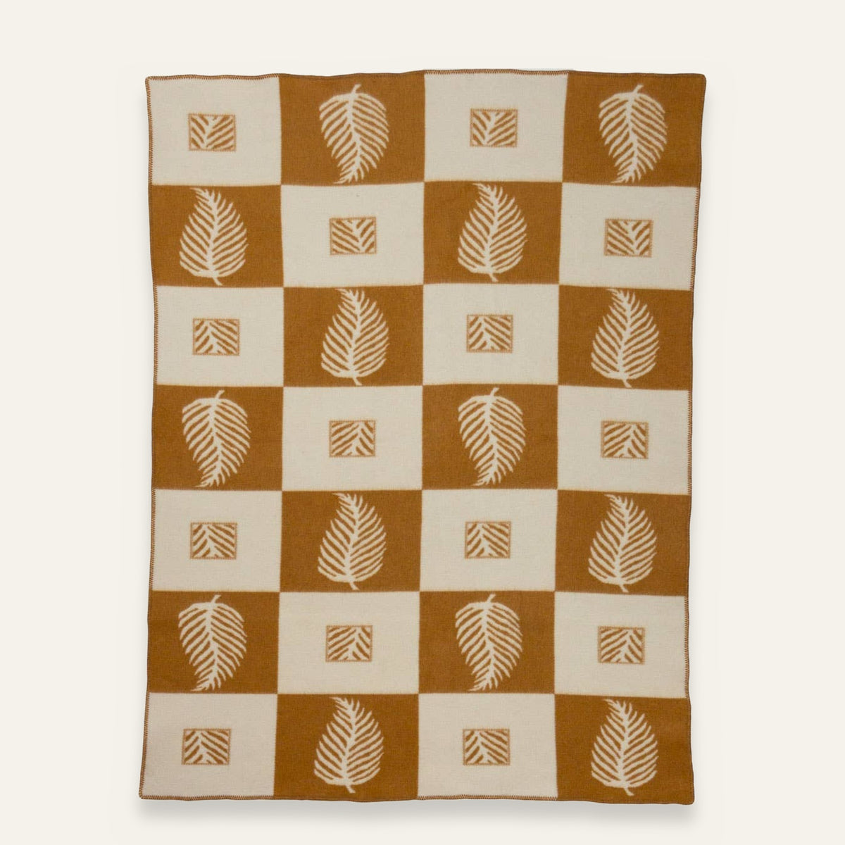 Grand plaid en laine mérinos LEAF – photo 4