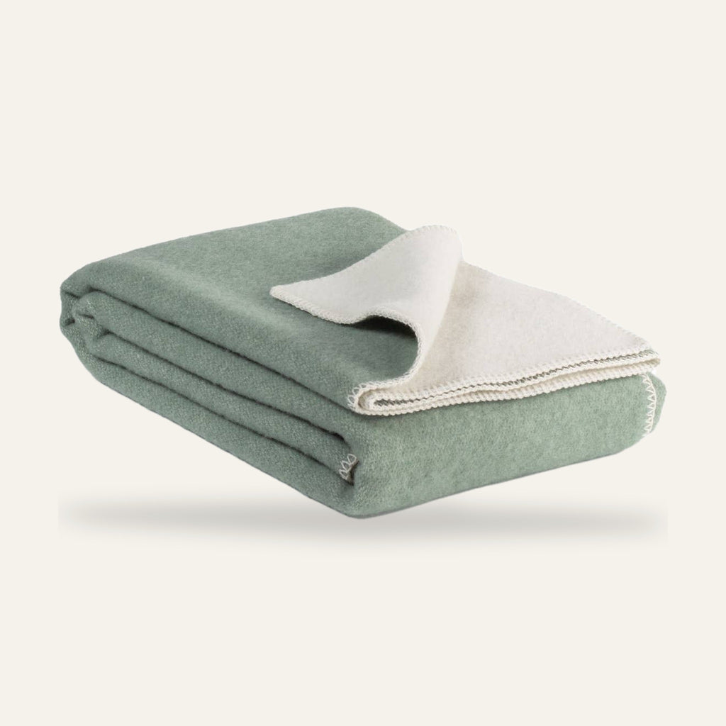 Grand plaid en laine COOL MINT
