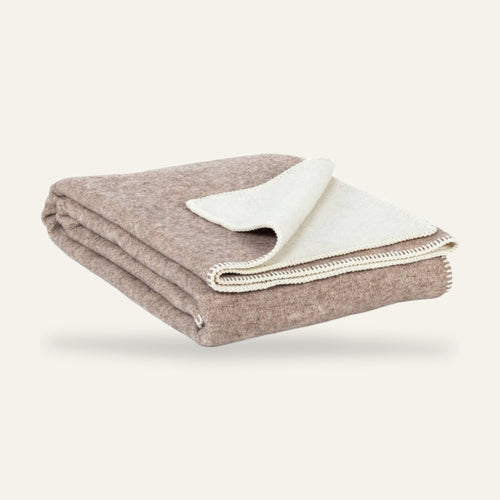 Grand plaid en laine ECO FOSSIL